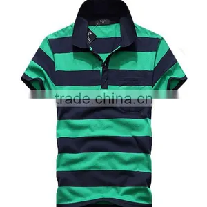 China Supplier New Design Custom Striped Polo Shirt PLS-12 thumbnail-5