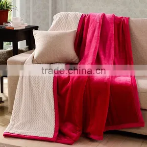 100% Polyester Printed Solid and Soft Coral Velvet Fleece Blanket thumbnail-6