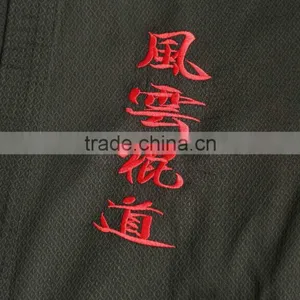 Custom Made Good Fabric Karate Uniform Breathable Fabric Black Karate gi Karate Uniforms Martial Arts Uniforms Short Sleeve thumbnail-4