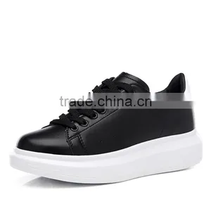 Simple Classics Brand Women Leather Casual Shoes Sneakers Sample for Female, Adults Casual Leather Shoes Good Quality From China thumbnail-1