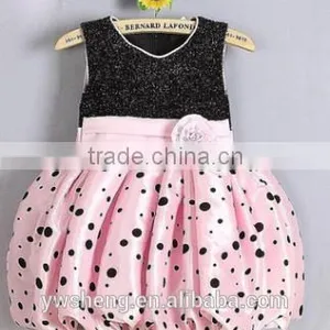 2016 New Summer Baby Girl Polka Dot Dress Princess Dress Lantern Puffy Pettiskirt Tutu thumbnail-1