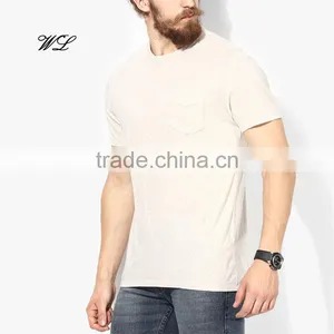 Men Fitted Blank Bulk 2017 Wholesale Knit T-shirts Stylish Plain T-shirt thumbnail-1