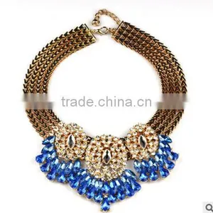 F20001N European Style Charm Necklace Water Drop Pattern Flower Necklace thumbnail-2