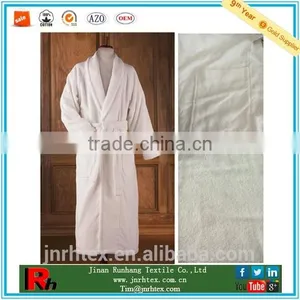 Hotel Plain White 100 Cotton Bathrobe thumbnail-1