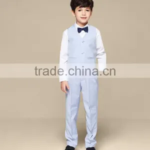 2017 New Latest Fashion Design Tie Vest Coat Pant 5 Pieces Boy Suit thumbnail-2