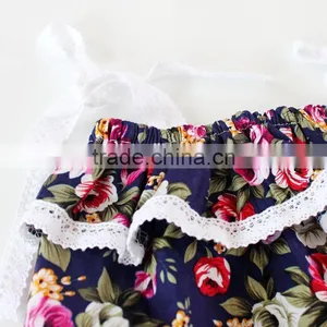 ShiJ Baby Bodysuit Cotton Floral Print Toddler Girls Set thumbnail-2