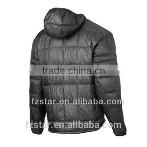 Men Gray Goose Warm Down Jacket With Hood thumbnail-2