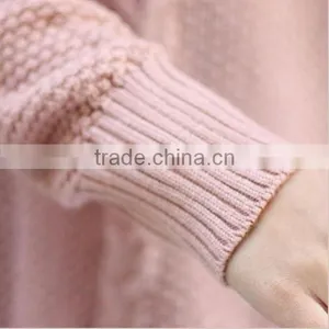 Lace Women Sweater Dress Oversized Pink Knitted Pullovers Sweaters thumbnail-5
