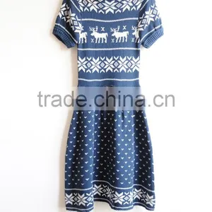 Women Tacky Ugly Christmas Sweater Dress for Party thumbnail-2