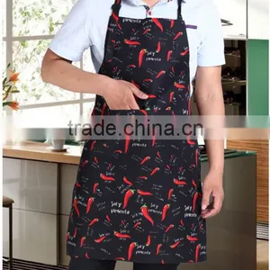 Man Cotton Canvas Black Color OEM Kitchen Bib Apron thumbnail-1