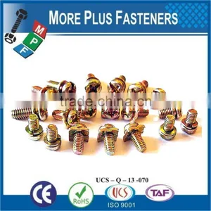Made in Taiwan Zinc Plated Chrome Plated Stainless Steel Phillips Pan Head External Internal Tooth Lock Washer SEMS Screw thumbnail-1