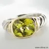 Sell D.Y. 18K Gold Sterling Silver With Lemon Citrine Ring thumbnail-1