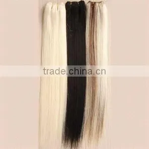 Human Hair Mixed Synthetic Fiber Hair Weaving thumbnail-1