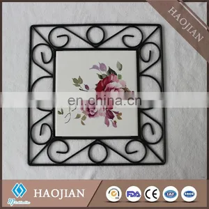 Black Wrought Iron Prcture Frame Wrought Iron Window Frames Iron Tile Frame thumbnail-1