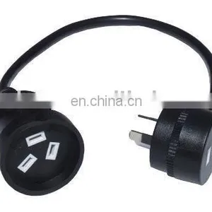 Australian Standard Moulded 10 Amp 240v Piggy Back Leads Mains Extension Moulded Power Cable thumbnail-1