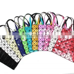 Laser Tote Bag Lady Geometry Plain Split Joint Shoulder Bags Women Sequins Handags thumbnail-6