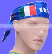 Promotion Custom Sublimation Italy Football Flag Sport Fans Stretch Headband Fillet thumbnail-1