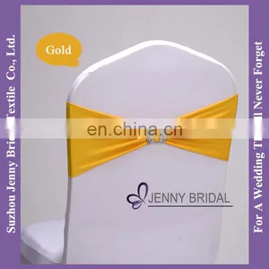 SH086A Wedding Chair Tie Backs Universal Self Tie Chair Covers Lycra Chair Sash With Bow thumbnail-2