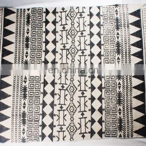 Home Decor Indian Vintage Multi Color Hand Woven Block Print Area Rugs and Carpet thumbnail-2