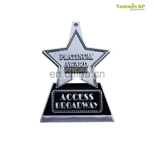 Hot Sale Star Shaped Metal Medal Trophy for Promotional Gifts thumbnail-1