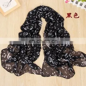Ladies New Printed Silk Chiffon Scarf Wholesale thumbnail-2