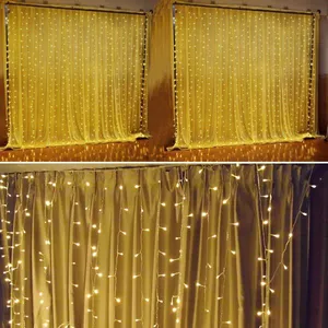 3M x 3M LED Icicle String Light 300LED Curtain String Light Holiday Christmas Decorative Wedding Party Garland Lights thumbnail-3