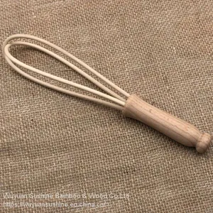 Wooden Whisk for Kitchen,Made of Beech Wood thumbnail-3
