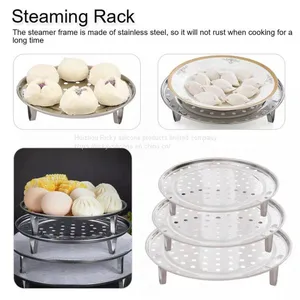 1 Pcs Multifunction Durable Steamer Rack Stainless Steel Pot Steaming Tray Stand Steamer Shelf Cookware Kitchen Accessories thumbnail-3