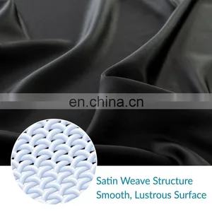 Cheap Black Solid Color Microfiber Queen Size Bed Cover Bedroom Sheet Set thumbnail-6