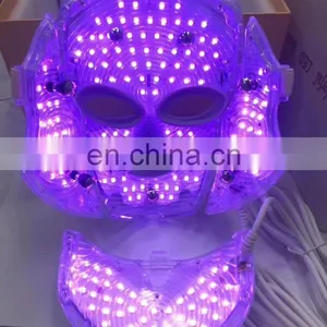 2020 FAIR Pro Korea 7 Color Led Photon Light Therapy Machine Led Face Facial Mask With Neck Device thumbnail-7