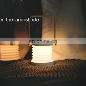 Wooden Lamp Handle Portable Lantern Light Retractable Table Lamp Bedroom Bedside Reading Led Folding Desk Lamp thumbnail-4