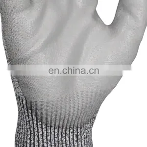 China Factory Anti Cut Level 5 PU Coated Cut Resistant Gloves thumbnail-2