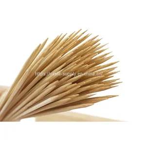 Biodegradable 40cm Round Kebab Bbq Bamboo Sticks Bamboo Skewers thumbnail-2