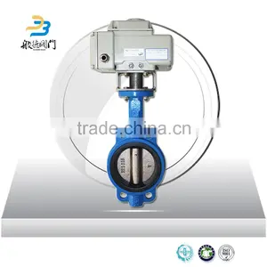 CI/DI PN16 DN300 Quick Switch EPDM Seat Wafer Type Electric Motorized Butterrfly Valve thumbnail-5