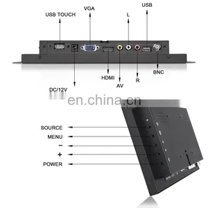 LED 10.1inch Metal Case Monitor Open Frame Capacitive Touch Screen Display Industrial thumbnail-1