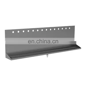 Shank Mounted Drip Tray Brushed Stainless With Drain 14 Faucets thumbnail-1