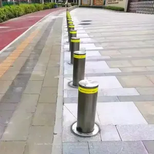 UPARK Anti-theft Manual Secured Bollard Cottages Car Parking Stainless Steel Removable Barrier Bollard thumbnail-1