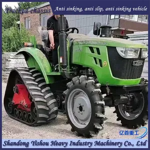 Agricultural Tractor Modified With Triangular Track Wheels for Anti-skid and Anti Sinking thumbnail-2