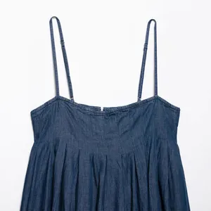 Spring New Women's Clothing European and American Style Fashionable Simple Denim Short Dress thumbnail-2