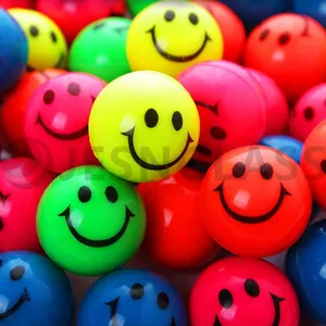 Factory Wholesale Various Design High Bouncy Ball Smile Bouncy Toy Rubber Balls thumbnail-3
