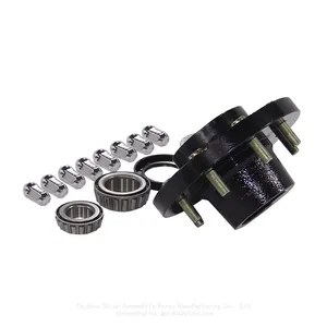 2000 Lb, 4‑Hole | Trailer Chassis Hub, Axle Spindle, Axle Assembly, Rear Axle Hub End For Towable RV, Light-Duty Trailer, Food Camping Trailer thumbnail-5