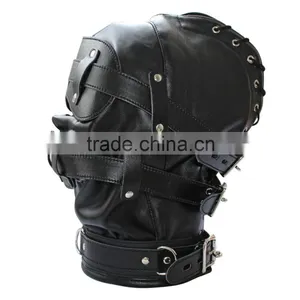 Heavy Duty Padded Locking Leather Hood thumbnail-2