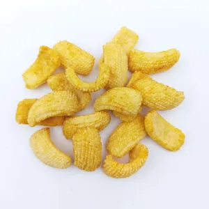 BRCGS Halal Certified Cheese Flavor Squid Roll Shape Fried Rice Crackers for Wholesale Bulk Food Distributors thumbnail-1