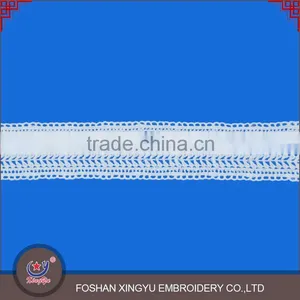 China Supply Small Leaf Shape Water Solube Chemical Mesh Embroidered Lace Trim thumbnail-2