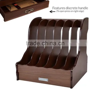 Wooden File Case Wooden Bookcase Wooden Organizer thumbnail-1