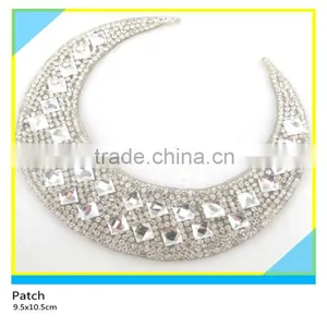 Iron on Crystal Decals Hotfix Fishbone Design Rhinestone Patch 12x23.5cm thumbnail-2