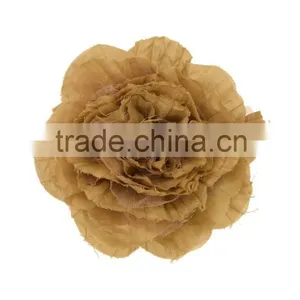 Crinkled Fabric Flower Fascinator Hair Clip/Barrettes thumbnail-5