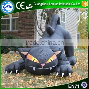 Big Black Inflatable Cheshire Cat Inflatable Cat Balloons for Halloween thumbnail-1