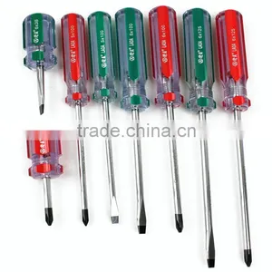9pcs Colorful Transparent Handle Screwdriver Set Crossed and Slotted Screwdriver thumbnail-4