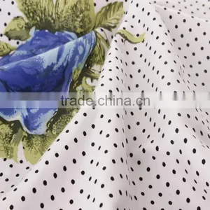 Flower and Dots Print Textiles 100% Cotton Fabric for Bulk Wholesale Clothing Quality Choice thumbnail-6